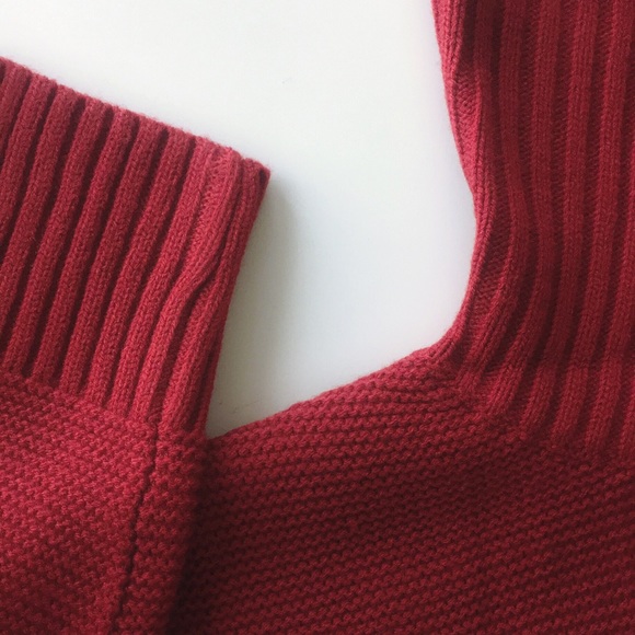 NWT Basic Oversized Red turtleneck sweater - Picture 7 of 7